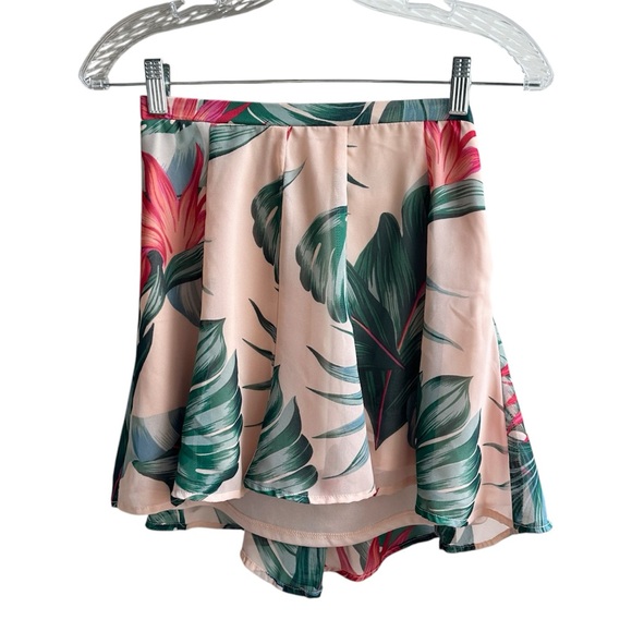 Show Me Your MuMu Kauai Kisses Mini Tropical Palm Leaf Tree Print Skater Skirt - Picture 6 of 10